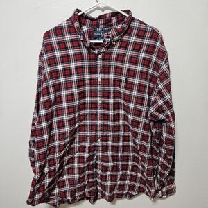 Ralph Lauren Polo Shirt Mens 2XL Plaid Button Down Classic Preppy Dress Shirt